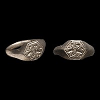 Medieval Silver Ring with Birds