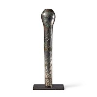 Elamite Silver Staff Terminal with Interlaced Dragons