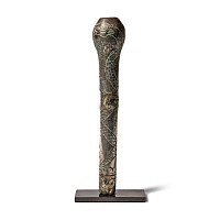 Elamite Silver Staff Terminal with Interlaced Dragons