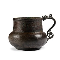 Timurid Bronze Vessel with Animal Handle