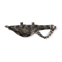 Safavid Silver and Niello Perfume Bottle