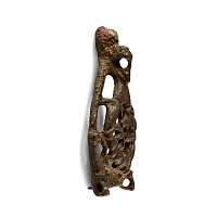 Anglo-Scandinavian Viking Bronze Three-Dimensional Urnes Stirrup Apex Mount