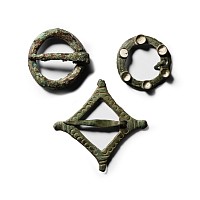 Medieval Bronze Ring Brooch Group