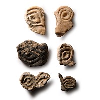 Sumerian Tel Brak Eye Idol Fragment Collection