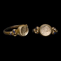 Post Medieval Bronze Ring with Bust Intaglio