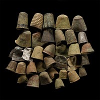 Post Medieval Bronze and Silver Thimble Group