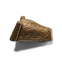 Viking Silver-Gilt Bronze Boar's Head Brooch