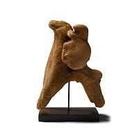 Archaic Greek Terracotta Figure of Mounted Warrior with Shield