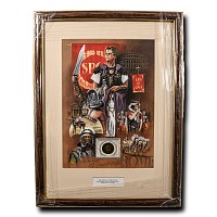 Bronze Roman Coin and Limited Edition Framed Print