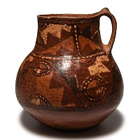 Large Pre-Columbian Nazca Terracotta Geometric Jug
