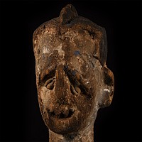 Very Large West African Standing Wooden Tribal Figure