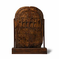 Egyptian Wooden Stela for Pa-di-Amun-(em)-ipat with Ra-Horakhty