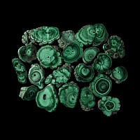 Natural History - Polished Green Malachite Section Group [20]
