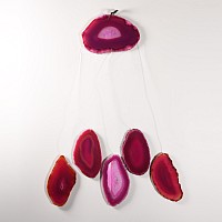 Natural History - Wind Chime Cut and Polished Pink Agate Slices