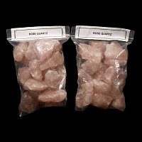 Natural History - Two Bags of Rose Quartz Crystal Chunks