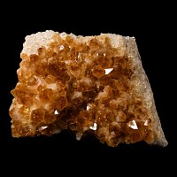 Natural History - Large Citrine Crystal Geode Display Section