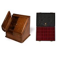 Victorian Military Campaign Oak Stationery Cabinet Box
