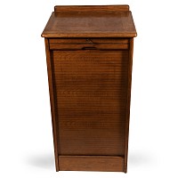 Oak Collector's Cabinet with Roll Front