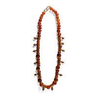 Parthian Carnelian and Gold Bead Necklace