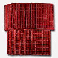 Red Velvet Coin Tray Group
