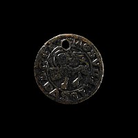 Post Medieval Bronze Jetton Pendant with Lion of Saint Mark