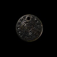 Post Medieval Bronze Jetton Pendant with Lion of Saint Mark