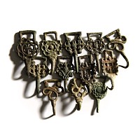 Tudor Bronze Hook Fastener Group