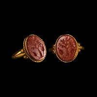 Byzantine Gold Ring with Red Gemstone