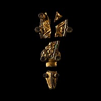 Merovingian Gilt Bronze Brooch Fragments