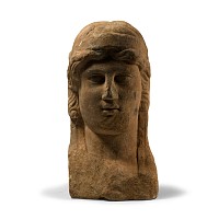 Roman Marble Janiform Herm Head of Ariadne and a Maenad