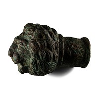 Roman Bronze Lion Head Finial