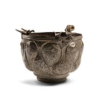 Medieval Period Silver Cup with Birds