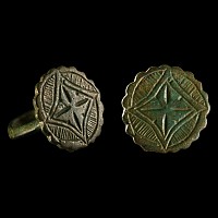 Medieval Bronze Ring with Star Motif