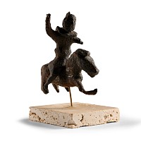 Romano-British Bronze Horse and Celtic Warrior Rider Statuette