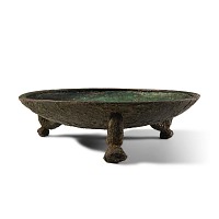 Roman Bronze Tripod Offering Dish