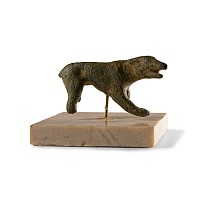 Roman Bronze Hound Statuette