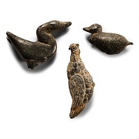 Roman Bronze Bird Statuette Group