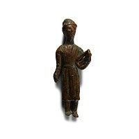 Gallo-Roman Bronze Statuette of a Lyre Player