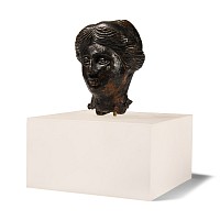 Roman Bronze Head of a Goddess