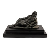 Roman Bronze Reclining Hercules Statuette