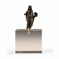 Roman Silver Statuette of a Genius