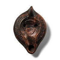 Roman Redware Oil Lamp with Amphora