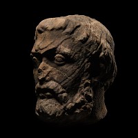 Roman Marble Head of a Bearded Man