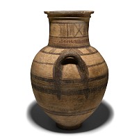 Very Large Cypriot Bichrome Ware Pottery Amphora