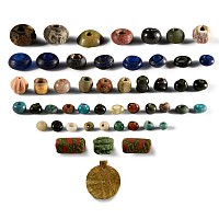Saxon Gold Pendant and Necklace Bead Group