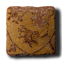 Medieval English 'Three Lions' Floor Tile