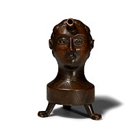 Medieval Bronze Aquamanile of a Male Bust
