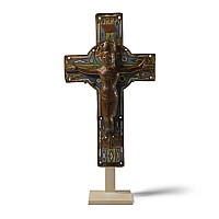 Medieval Limoges Gilt Christ Crowned on the Cross