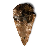 Stone Age Classic British Teardrop-Shaped Knapped Flint Handaxe
