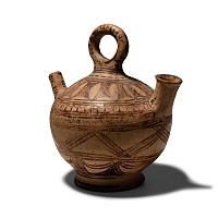 Moroccan Berber Painted Vessel
